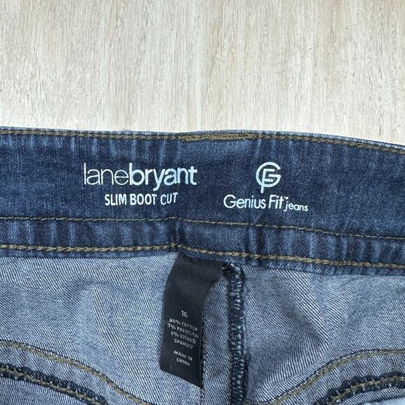 Lane Bryant Slim Bootcut Genius Fit Stretch Casual Basic Everyday Denim Jeans 16 - Picture 14 of 15